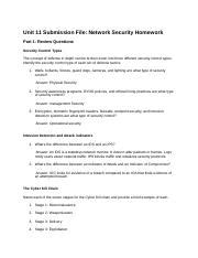 Your <b>Submission</b>: "Its the End of the Assessment as We Know It, and I Feel Fine" Guidelines for your <b>Submission</b>: Provide the following for each phase: • List the steps and commands used to complete the tasks. . Unit 11 submission file network security homework